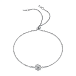 Moissanite matching bracelets for couples
