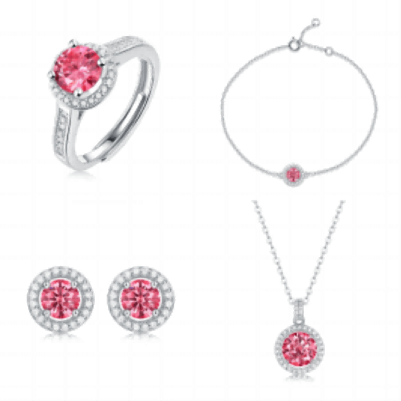 925 Silver Moissanite Diamond Jewelry Sets