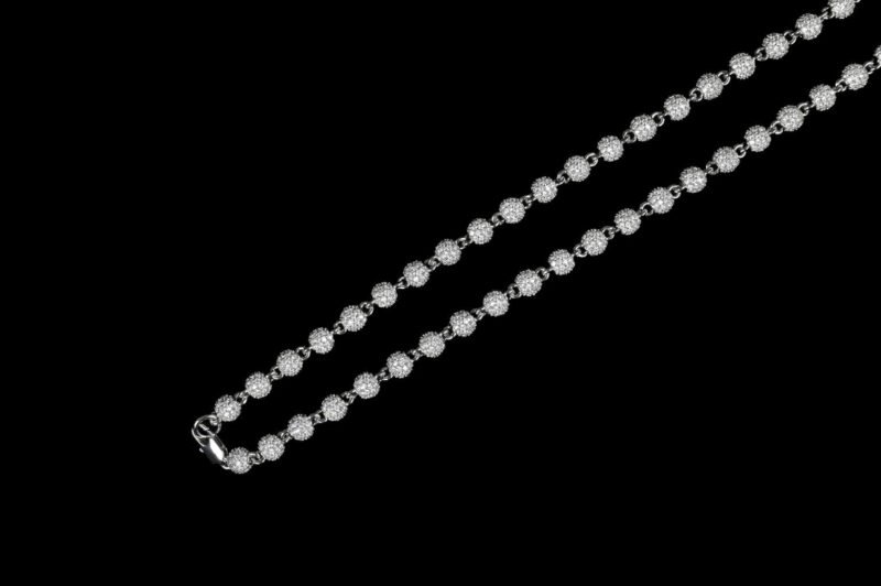 Round Ball Diamond Tennis Chain - Image 4