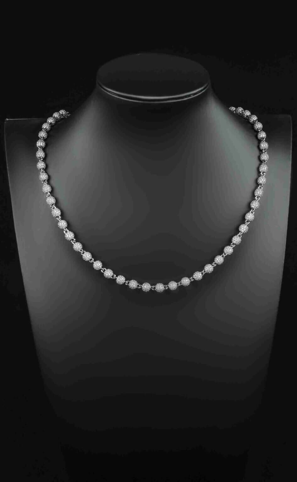 Round Ball Diamond Tennis Chain - Image 3
