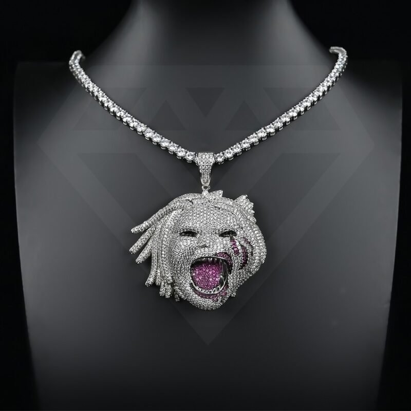 Moissanite Pendant Custom Medusa Hiphop Jewelry - Image 3
