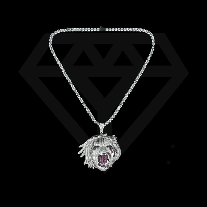 Moissanite Pendant Custom Medusa Hiphop Jewelry