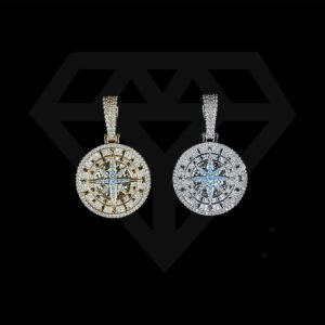 Circle Pendant Necklace Cuban Link Pendant