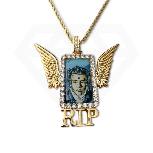 Gold Pendant Photos Wings Necklace