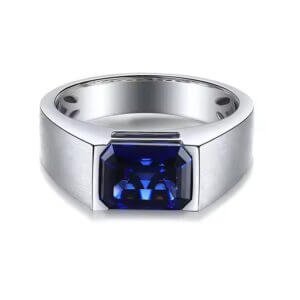 Blue Diamond Ring