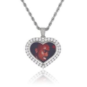 Moissanite Heart Pendant