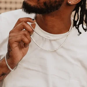 Iced Out Bling 5mm Tennis Chain Necklace Gold Plated Silver Color Choker Fashion Hip Hop Men Women Jewelry HN-001