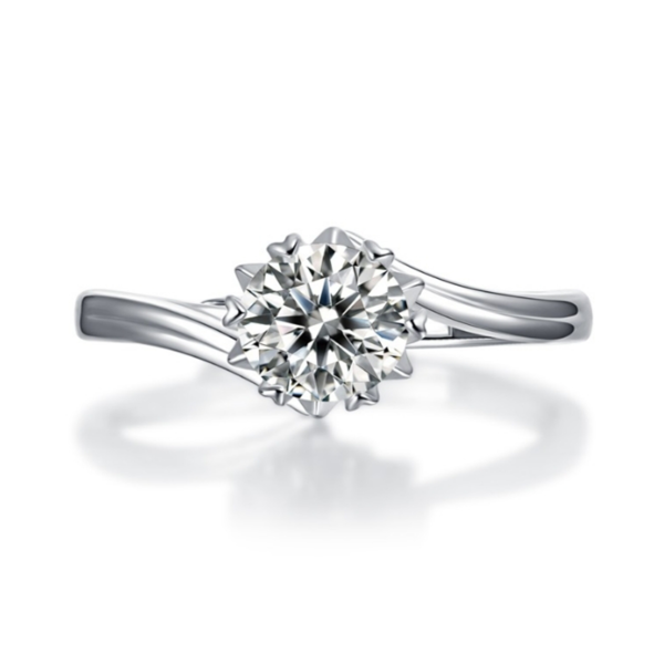 S925 Moissanite Ring Promise Rings for Girls 925 Sterling Silver Rings Engagement Ring Snowflake Solitaire Design Moissanite Promise Ring Vintage for Women MYR10722