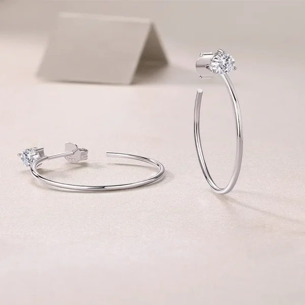 Moissanite Earrings MYZE13104 - Image 4