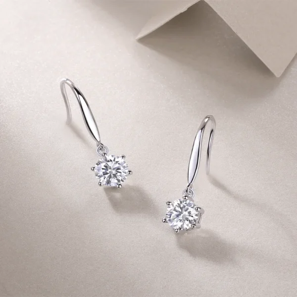 Moissanite Earrings MYZE13187 - Image 4