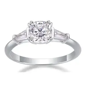 S925 Moissanite Ring Fine Jewelry 925 Sterling Silver White Cubic Zirconia Wedding Band Ring for Women Wholesale MYZR12941
