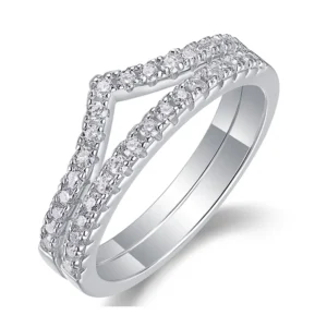 S925 Moissanite Ring White Gold Moissanite Bridal Ring Set Moissanite Engagement Wedding Band Promise Eternity Rings MYZR13124