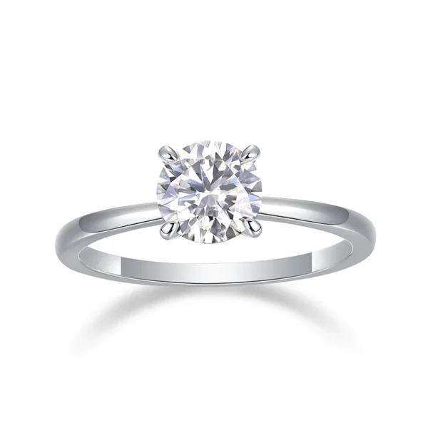 S925 Moissanite Ring 3 Carat Diamond Solitaire Engagement Ring - Classic 4-Prong - IGI Certified VS1-VS2 HYR230512939-80
