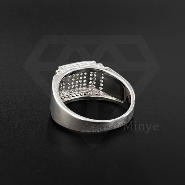Wholesale Mens Ring Hip Hop Full Rhinestone Paved Bling Iced Geometric Square Finger Ring Men Rings Rapper Jewelry MY20240625-17 - Image 3