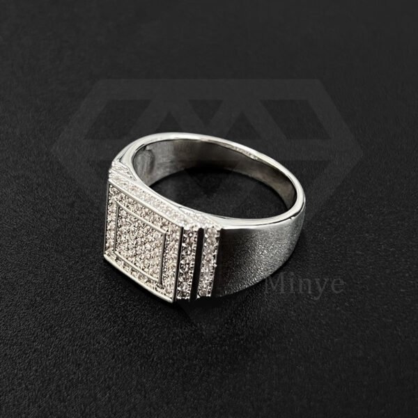 Wholesale Mens Ring Hip Hop Full Rhinestone Paved Bling Iced Geometric Square Finger Ring Men Rings Rapper Jewelry MY20240625-17 - Image 5