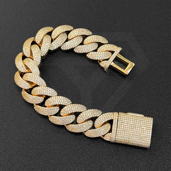 HipHop Cuabn Link Chain Bracelets MYCHA265 - Image 4