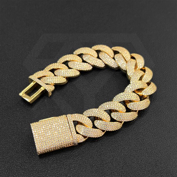 HipHop Cuabn Link Chain Bracelets MYCHA265 - Image 5