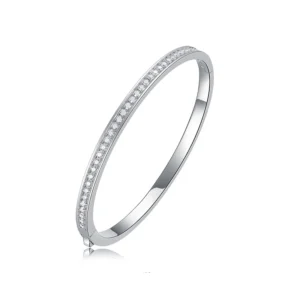 Moissanite Diamond Bracelets Moissanite Bangle 2mm D Color VVS1 Round Cut Moissanite 925 Sterling Silver Classic Tennis Bracelets for Women MYZB12852-2