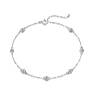 Moissanite Diamond Bracelets Moissanite Chain Friendship Bracelets Unique Jewelry Bangle Bracelets for Women Chain Fashion Trendy Adjustable Womens Jewelry Cat Eye Moissanite for Valentine's Day Gift MYZB13081