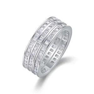 S925 Moissanite Ring Women's S925 Silver Moissanite Rich Set Wantonly Growth Ring Jewelry Holiday Gift R230913152