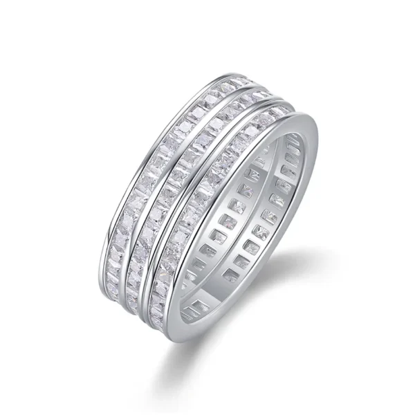 S925 Moissanite Ring Women's S925 Silver Moissanite Rich Set Wantonly Growth Ring Jewelry Holiday Gift R230913152