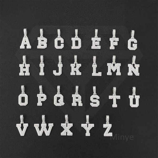 Stylish 26 Initials Hip Hop Style Pendants - Image 2