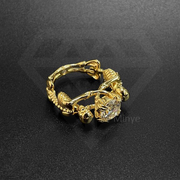 Fine Jewelry Ring Antique Carrera Y Carrera Angel Motif 1ct OE Dia 18K Yellow Gold Ring MYBR23656 - Image 4