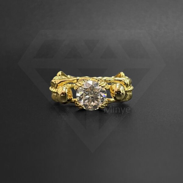 Fine Jewelry Ring Antique Carrera Y Carrera Angel Motif 1ct OE Dia 18K Yellow Gold Ring MYBR23656