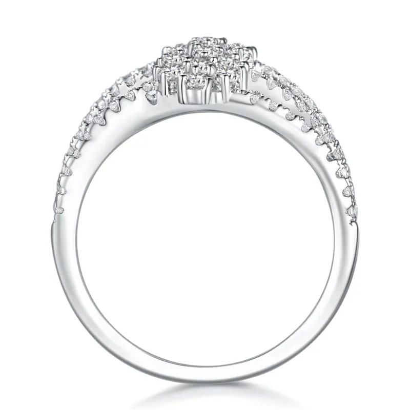 Shining Ring 925 Sterling Silver Wrap Rings for Women Baguette Rings Platinum Moissanite S925 MYR13694 - Image 7