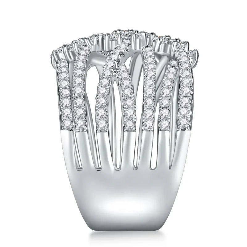 Shining Ring 925 Sterling Silver Wrap Rings for Women Baguette Rings Platinum Moissanite S925 MYR13694 - Image 5
