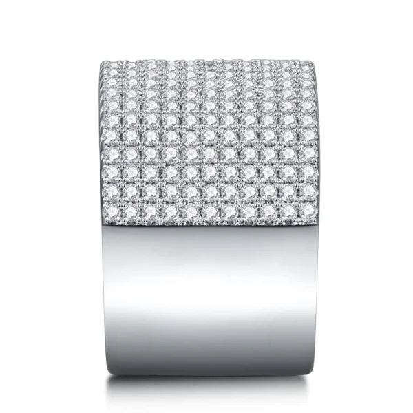 Wedding Unique Womens Ring White Gold Round Cut Eternity Diamond  Lab Created Bands Ring MYR13692 - Image 5