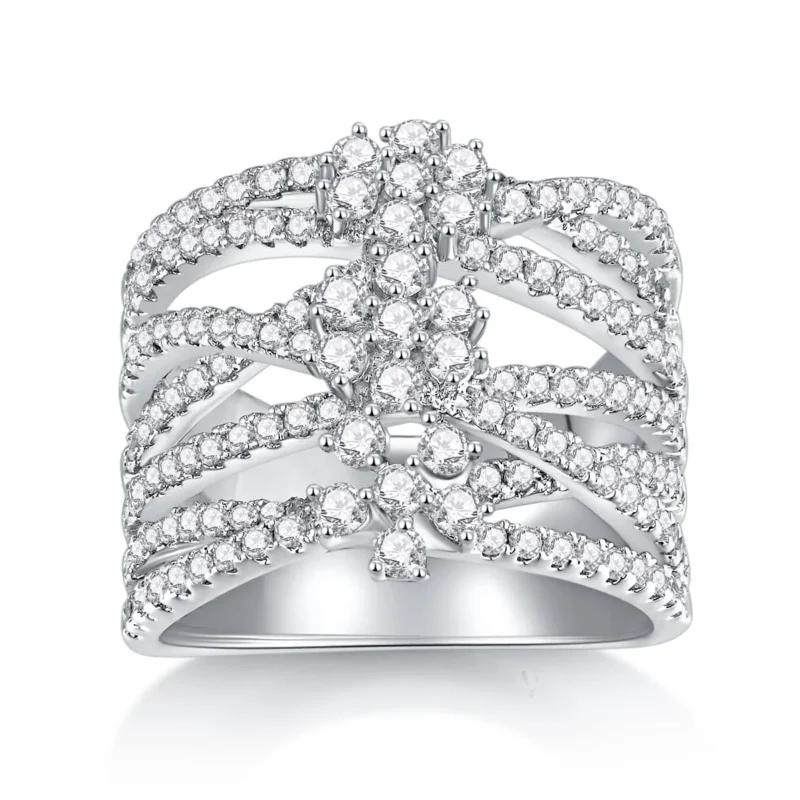 Shining Ring 925 Sterling Silver Wrap Rings for Women Baguette Rings Platinum Moissanite S925 MYR13694 - Image 4