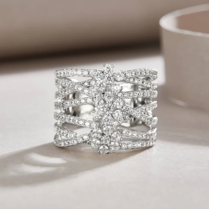Shining Ring 925 Sterling Silver Wrap Rings for Women Baguette Rings Platinum Moissanite S925 MYR13694 - Image 3