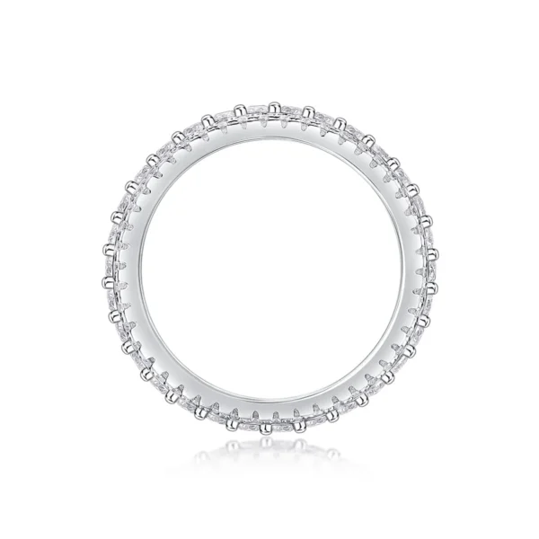 New Design Jewelry Ladies Brilliant Cut Diamond Eternity Wedding Band In Platinum 925 Sterling Silver Ring MYR13251 - Image 8