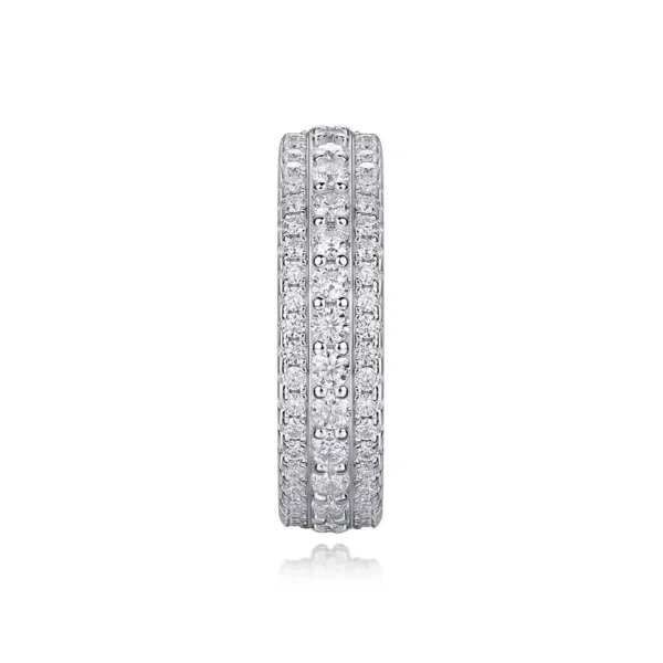 New Design Jewelry Ladies Brilliant Cut Diamond Eternity Wedding Band In Platinum 925 Sterling Silver Ring MYR13251 - Image 7