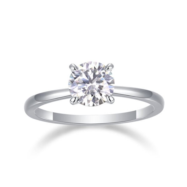 S925 Sterling Silver 4k White or Yellow Gold Lab-Grown Diamond Solitaire Engagement Ring Fine Jewelry Moissanite MYR12939-6.5 - Image 6