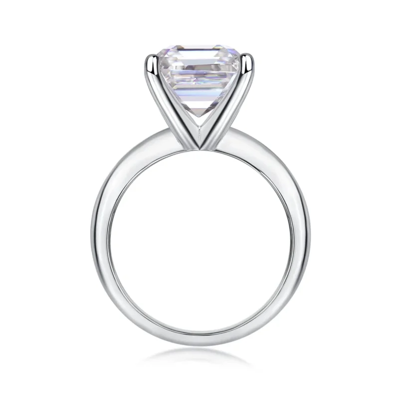 925 Sterling Silver 4 Carat D Color VVS1 Radiant Cut Solitaire Moissanite Engagement Ring Engagement Fine Jewelry Ring MYR12976 - Image 6