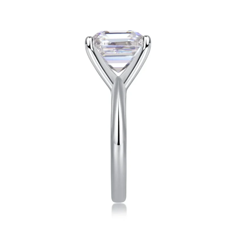 925 Sterling Silver 4 Carat D Color VVS1 Radiant Cut Solitaire Moissanite Engagement Ring Engagement Fine Jewelry Ring MYR12976 - Image 5