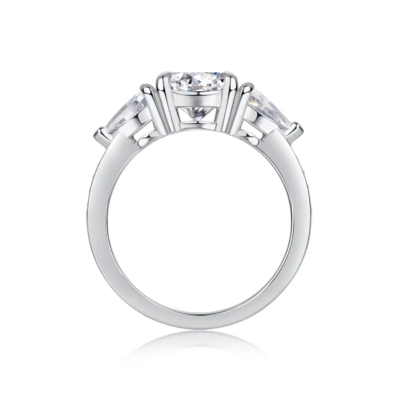 Handmade Engagement Ring 3 CT Round Cut Moissanite Diamond Solitaire Wedding Bridal Ring Engagement Rings MYR13150-8.0 - Image 6