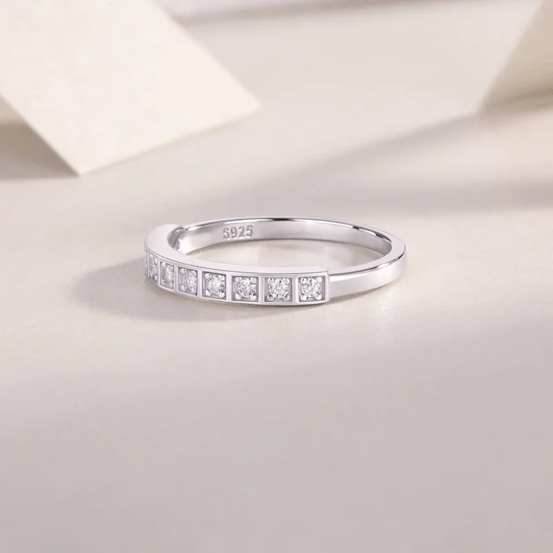 High Quality Minimalist Stackable Jewellery GRA Certified VVS Moissanite 925 Sterling Silver Fine Gemstone Ring For Men Jewelry Ring S925 MYR13321 - Image 2