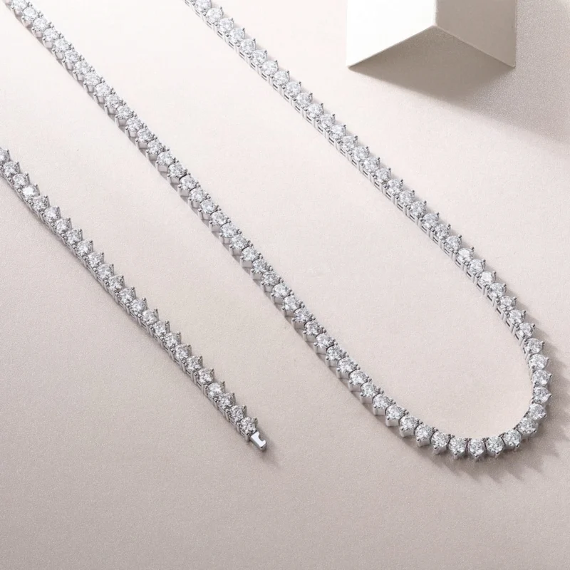 Tennis Chain Diamond 925 Silver Gold Iced Out Plated Necklaces Hip Hop Jewelry 2.0mm-6.5mm VVS Moissanite Wholesale MYN13233 - Image 5