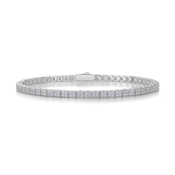 Tennis Bracelet in 14K Gold over 925 Sterling Silver 1.50 Carat Round Cut Prong Set Lab Grown Diamond Wholesale MYL13442