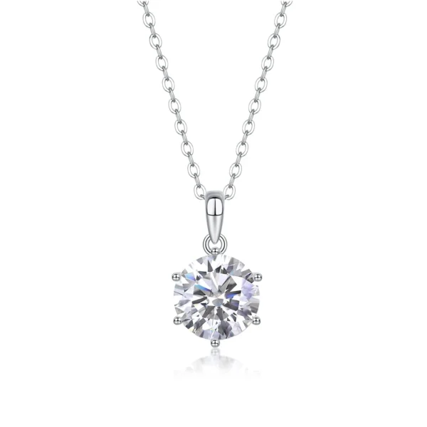 Statement 3CT Moissanite Necklace in S925 Sterling Silver - MYP11448-9.0