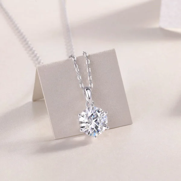 Statement 3CT Moissanite Necklace in S925 Sterling Silver - MYP11448-9.0 - Image 2