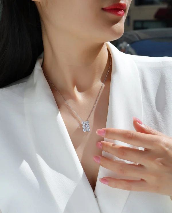 Timeless 0.5CT Moissanite Necklace Hypoallergenic and Durable in S925 Sterling Silver Fashion Wedding Daliy Jewelry Wholesale - MYP13610-5.0 - Image 3