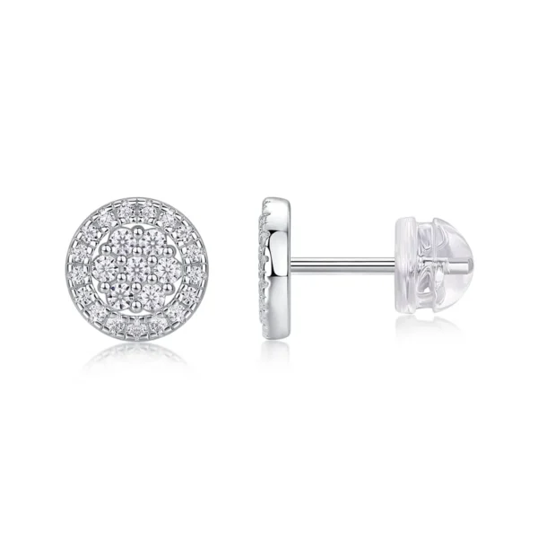 Moissanite Earrings in S925 Sterling Silver Brilliant Sparkle with Moissanite MYE13481
