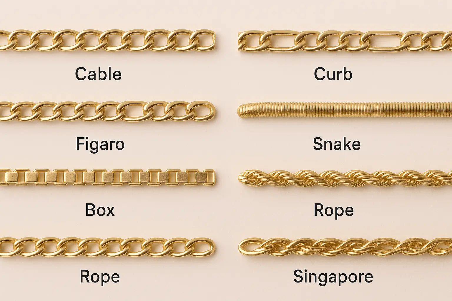 The Complete Guide To Jewelry Chain Types Finding Your Perfect Match The Complete Guide To Jewelry Chain Types Finding Your Perfect Match