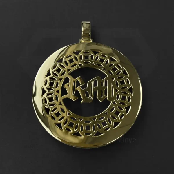18K Yellow Gold Plating Hip Hop Pendant - Image 6