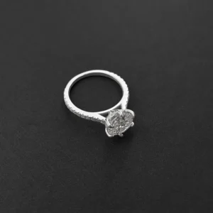 1.5CT Moissanite Diamond 925 Silver Ring