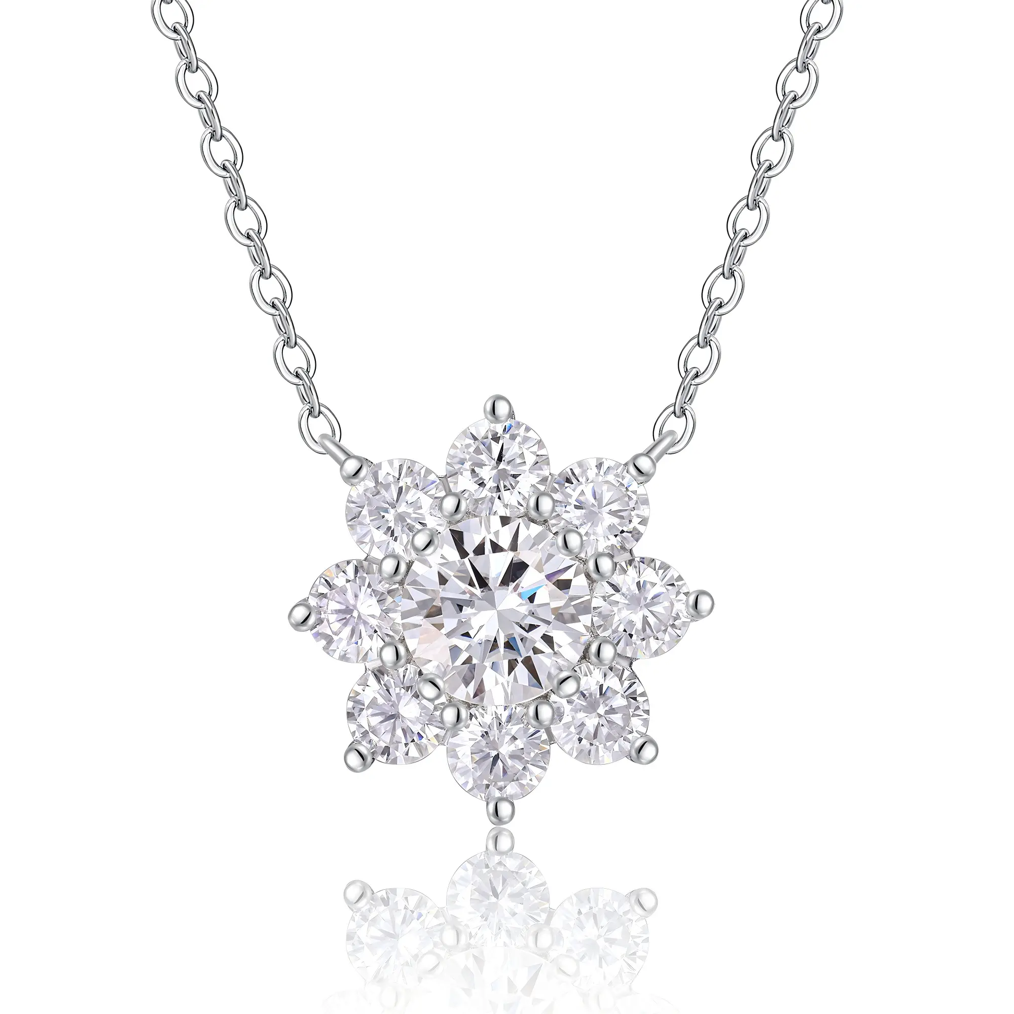 BSTGEKELY Collar De Moissanita Con Corazón, Collar De Diamantes De Moissanita Para Mujer, Joyería De Plata 925, Regalo De Aniversario, Cumpleaños